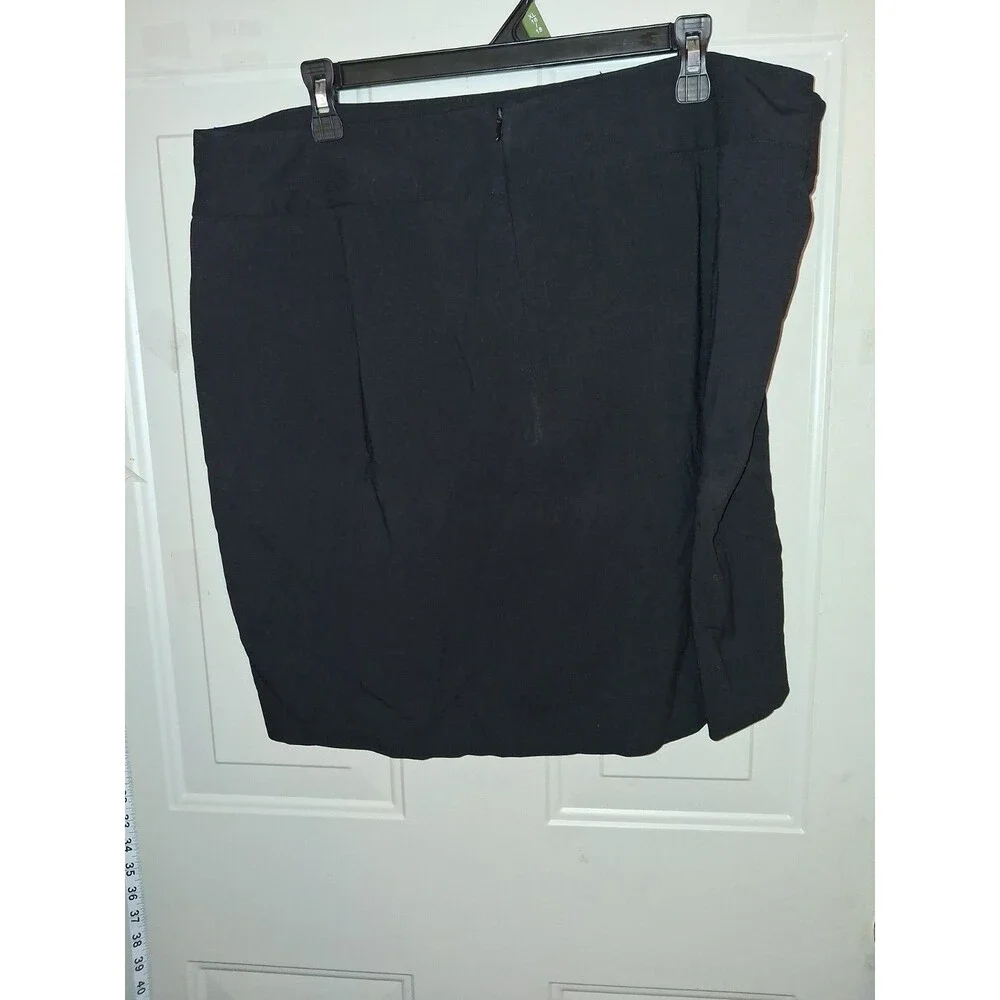 Lane Bryant Black Pull On Pencil Skirt Womens Size 22 Stretch Career Office Plus